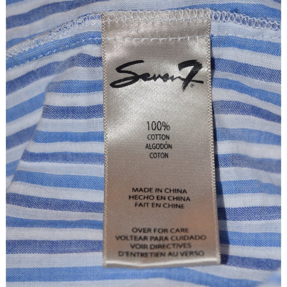 Seven7 Striped Tie Front Blouse size XL - Picture 8 of 10